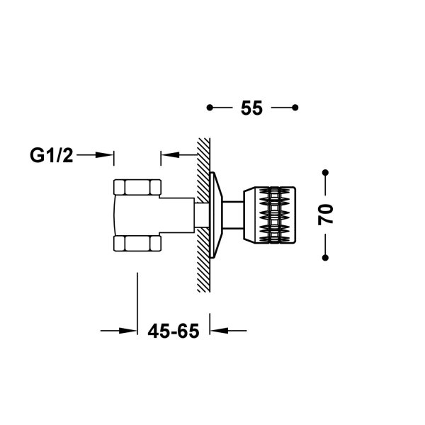Tres ESE-23 ZAWÓR ODCINAJĄCY PODTYNKOWY 1/2&quot;-123155F