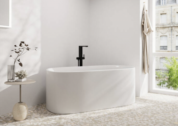 Hansgrohe Tecturis E Jednouchwytowa bateria wannowa wolnostojąca czarny mat 73445670