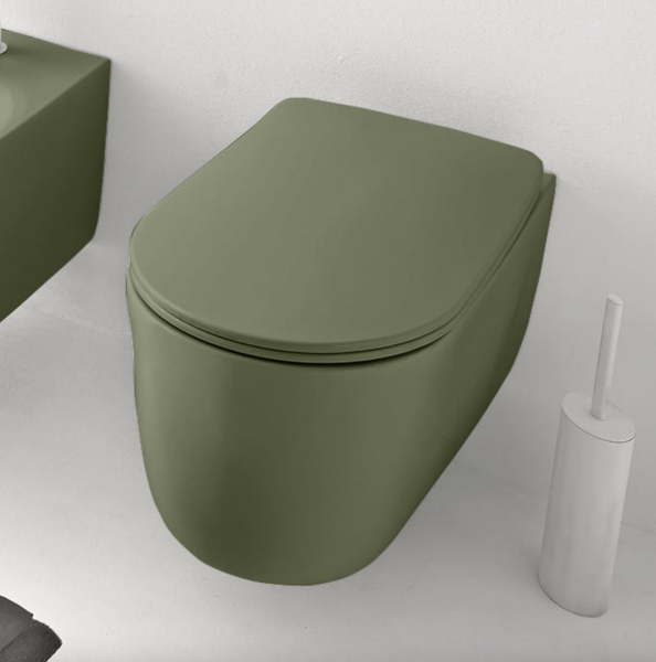 KERASAN NOLITA Miska WC podwieszana VERDE MATT 35x55 531411
