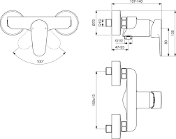 Ideal Standard Cerafine O Bateria prysznicowa ścienna chrom BC499AA
