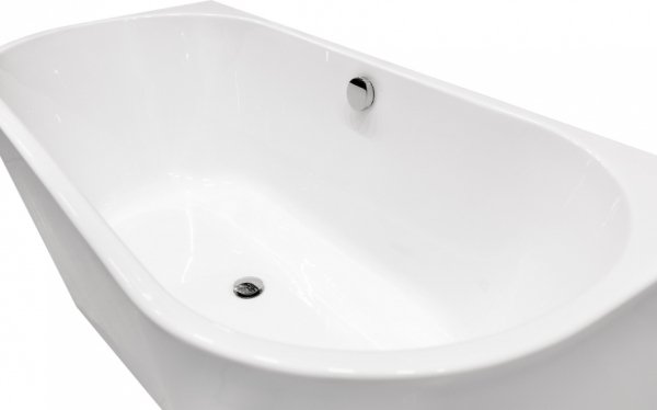 Besco Vica New wanna wolnostojąca 170 + syfon chrom z napełnieniem przez przelew WAS170VNN