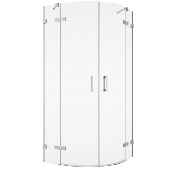 Ronal Sanswiss kabina półokrągła z drzwiami dwuczęściowymi 75-120x200 cm, szkło przezroczyste, profile chrom PU455SM11007