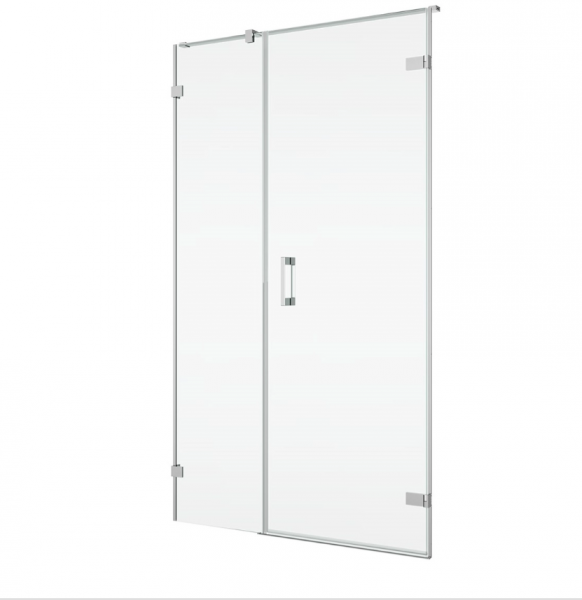 Ronal Sanswiss drzwi jednoczęściowe ze ścianką stałą w linii 90-160x0-200 cm, szkło satyna, profile chrom PU31DSM21049