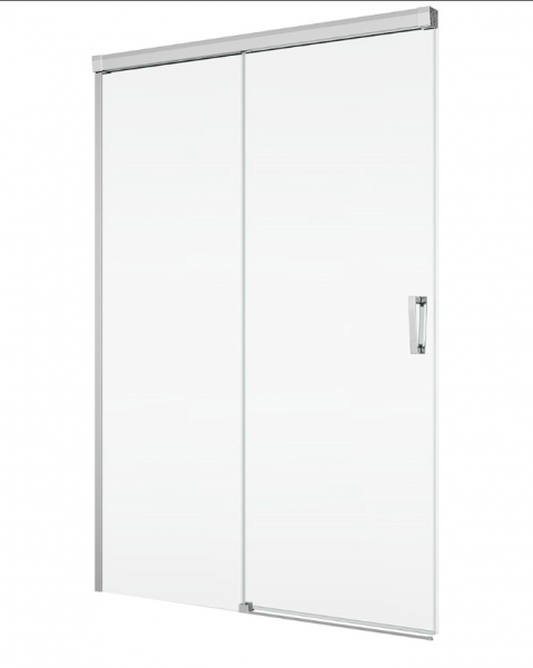 Ronal Sanswiss drzwi rozsuwane dwuczęściowe prawe 100-140x0-200 cm, szkło przezroczyste, profile Srebrny połysk CAS2DSM15007