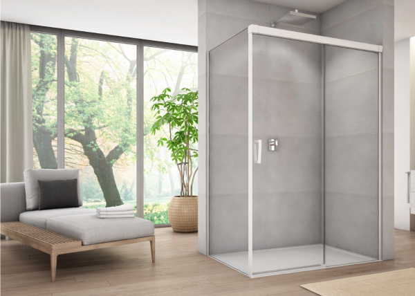 Ronal Sanswiss ścianka boczna 70x200 cm, szkło przezroczyste, profile WHITE LINE biały mat CAST0700907