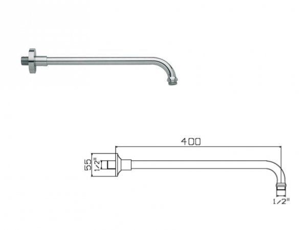 GIULINI G. Odessa Swarovski podtynkowy zestaw prysznicowy z deszczownicą 20 cm bronzo 39ZES20/BR