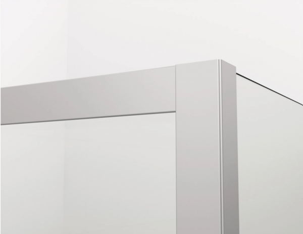Ronal drzwi jednoczęściowe lewe ze ścianką stałą na wymiar 100-180x0-200 cm, szkło przezroczyste, profile srebrny mat TLS2GSM10107