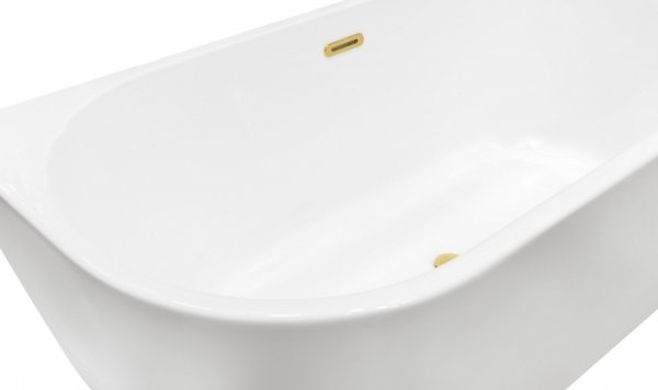 Besco Vica New wanna wolnostojąca 160 + klik-klak chrom z przelewem slim WAS160VN