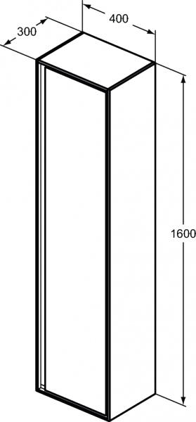 Ideal Standard Connect Air Szafka wysoka ciemnobrązowy mat  mat E0832VY