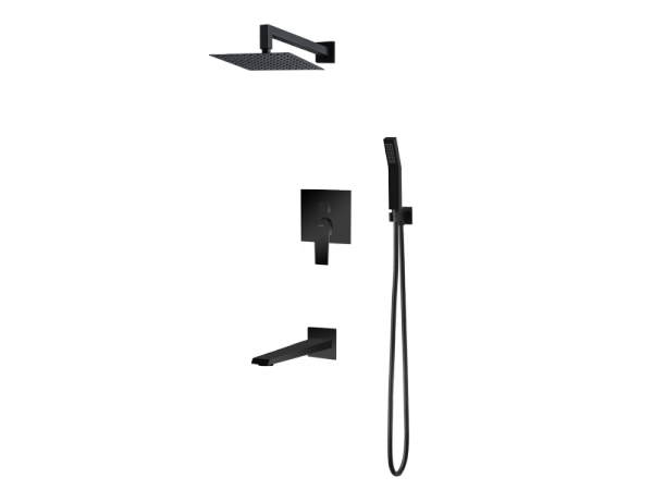 Vedo System wannowo-natryskowy podtynkowy I SETTE NERO deszczownica 300mm VBS7231/30/CZ