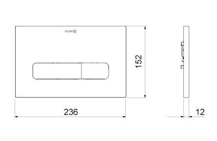 Kludi Unifix Przycisk WC szary mat 30PP01O1