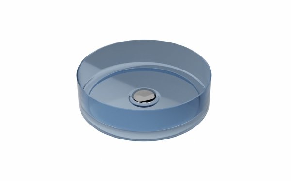 Besco Enya Ocean Breeze umywalka nablatowa + maskownica biała UME36OBW