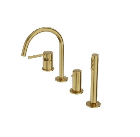 Lavita Bateria wannowa 4- otworowa Orion Brushed Gold 5900378341505