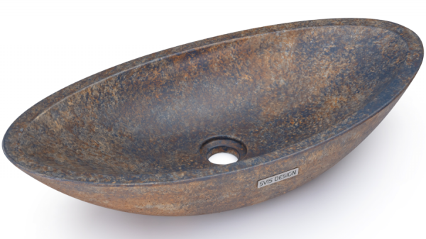  S.V.I.S.Design  UMYWALKA 60 CM ORION BASIC - GRANITE, NIEBIESKO-SZARY I OCHRA, LAKIER PÓŁMATOWY