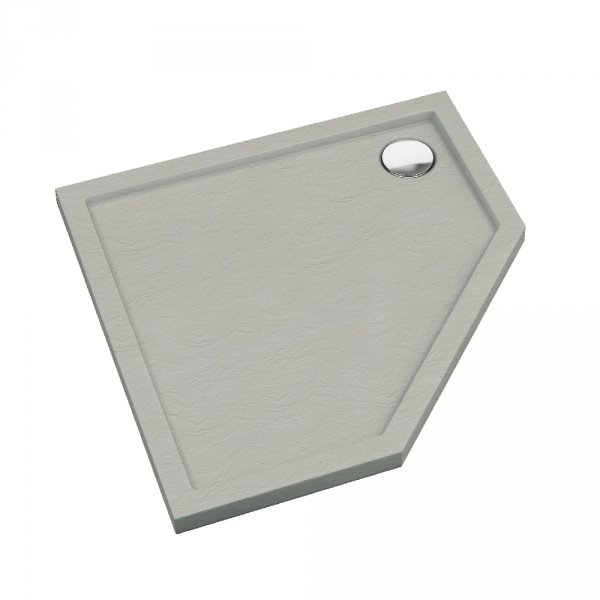 Schedline Brodzik akrylowy Sharper Cement Stone 90x90x5 cm, pięciokątny, Gwarancja 7 lat 3S.S1PK-9090/CT/ST