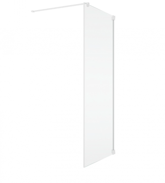 Ronal Sanswiss ścianka boczna 100x200 cm, szkło przezroczyste, profile WHITE LINE biały mat CAT11000907