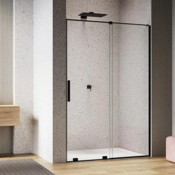 Ronal Sanswiss Amalia drzwi prysznicowe 140 cm czarny mat D35S21400607