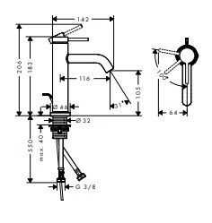 Hansgrohe Tecturis S Jednouchwytowe baterie umywalkowe Biały Matowy 73310700