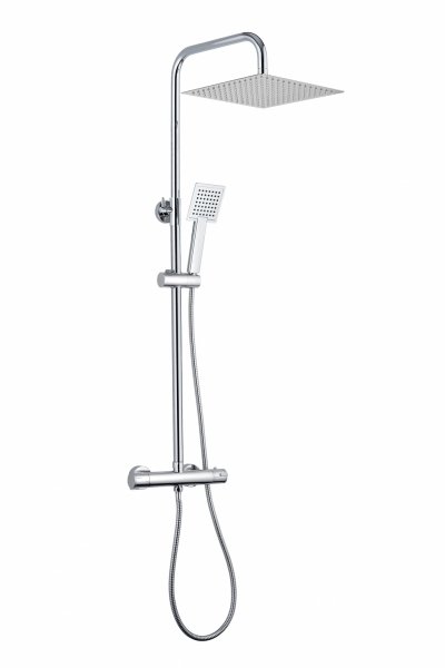 AQG System prysznicowy Wind Blu SQ z termostatem Escade Ducha, Deszczownica Atlas 25 x 25 20WBC25ESC02