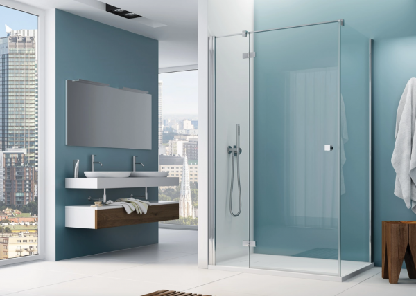 Ronal ścianka boczna 30-120x200 cm, szkło przezroczyste, profile Srebrny połysk ANT1SM15007