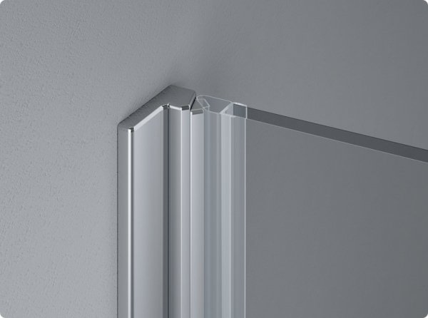 Ronal Sanswiss Pur Drzwi jednoczęściowe do 100xdo 200 cm prawe profile chrom szkło Master Carre PUR1DSM21030