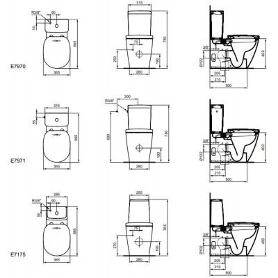 Ideal Standard Connect miska WC kompaktowa stojąca z funkcją bidetu biała E781701