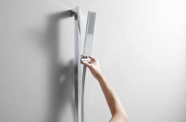 Hansgrohe Unica Drążek prysznicowy E Puro 65 cm z suwakiem EasySlide i wężem prysznicowym Isiflex 160cm chrom 24404000