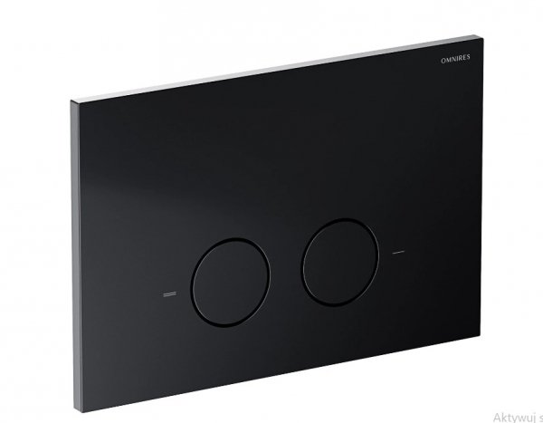 Omnires Eco Flush Set STRONGFRAME stelaż podtynkowy z ECO spłukiwaniem do miski toaletowej + STEEL-R45 przycisk spłukujący ze stali nierdzewnej czarny mat STFWCECO1R45RBLM