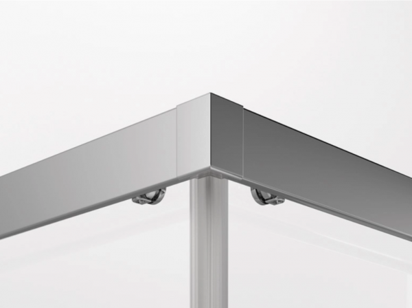 Ronal wejście narożne lewe na wymiar z drzwiami rozsuwanymi, kabina asymetryczna 60-90x0-200 cm, szkło Durlux 200, profile biały TLSGSM10422