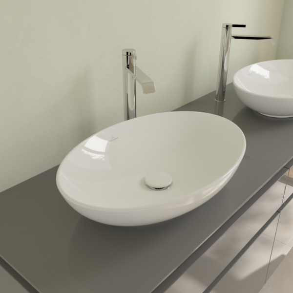 Villeroy&amp;Boch Loop &amp; Friends 4A4701R1 Umywalka stojąca na blacie 560 x 380 mm Weiss Alpin CeramicPlus  