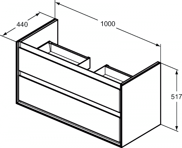 Ideal Standard Connect Air Szafka podumywalkowa 100 cm ciemnobrązowy mat E0821VY