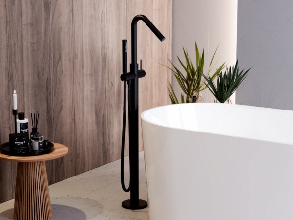 Besco Veo 3.0 bateria wannowa wolnostojąca czarny mat BWV3CZ