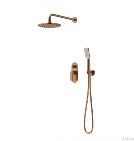 Vedo Aletta Rosso Kompletny system natryskowy podtynkowy III miedź szczotkowana VBA5223/30/SM