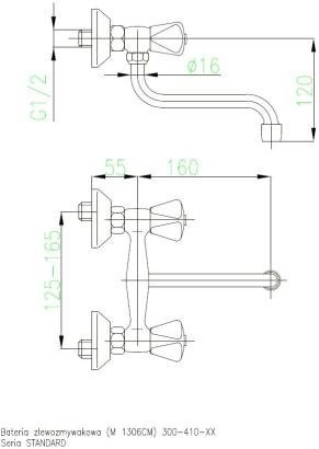 KFA Standard bateria kuchenna ścienna 30041000/24H