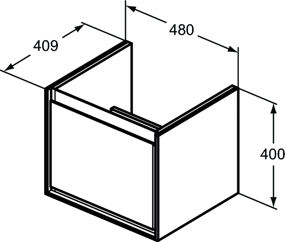Ideal Standard Connect Air Szafka pod umywalkę Cube 48 cm jasnobrązowe drewno E0844UK