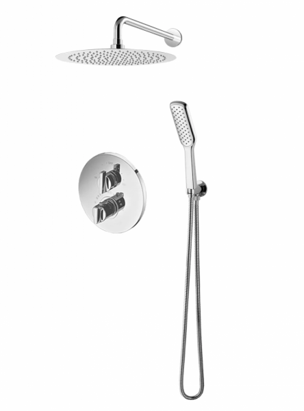 VEDO DESSO CROMO Kompletny system natryskowy podtynkowy III TERMO deszczownica o śr. 200 mm VBD4223/20/CH/TERMO chrom