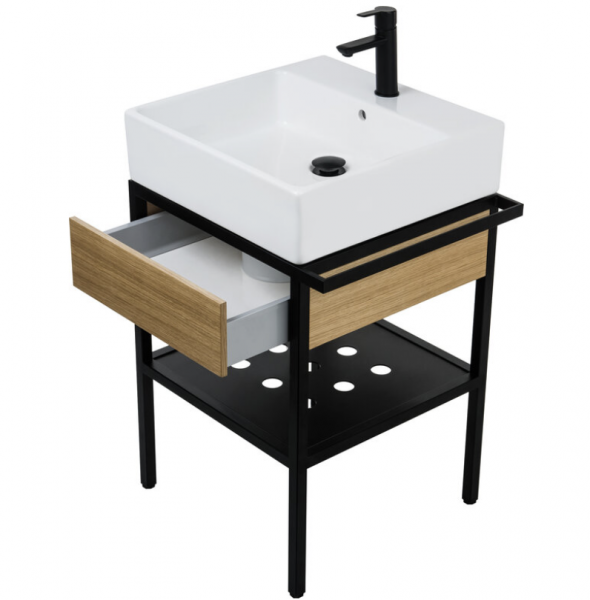 Deante TEMISTO Konsola łazienkowa stojąca z umywalką i z szufladą - 56.5x40 cm CDTD6U4S