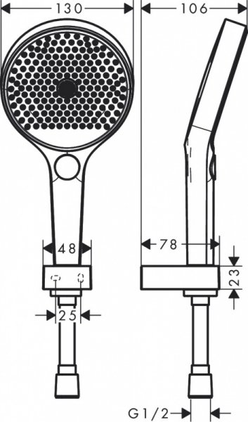 Hansgrohe Rainfinity Zestaw prysznicowy 130 biały matowy 26851700