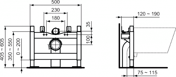 Ideal Standard prosys wc rama do miski R010067