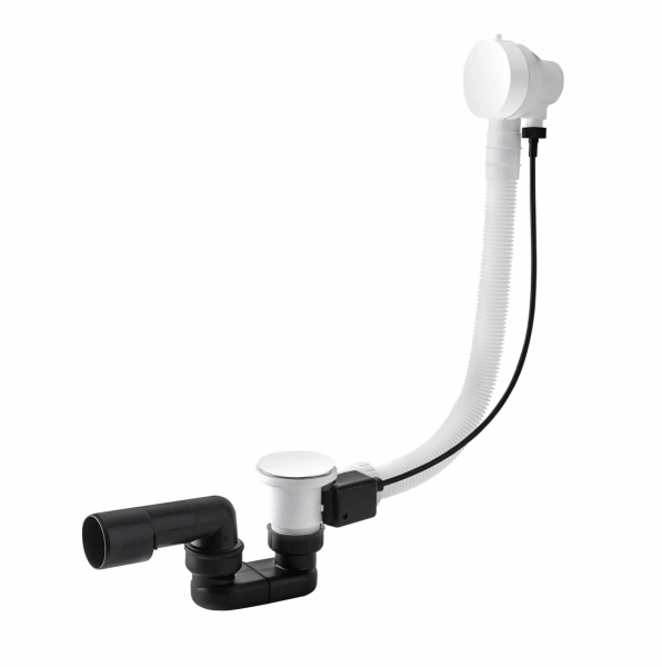 VEDO MINIMALISTA I Przelew wannowy z korkiem automatycznym 100 cm 246M/100/BI biały mat