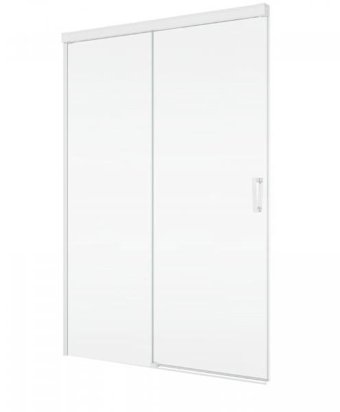 Ronal Sanswiss drzwi rozsuwane dwuczęściowe prawe 100x200 cm, szkło przezroczyste, profile WHITE LINE biały mat CAS2D1000907