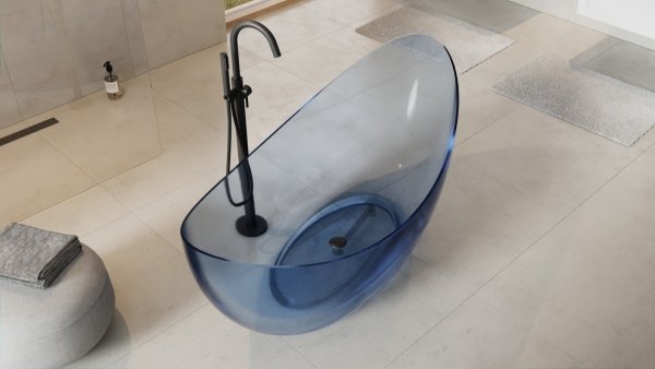 Besco Axya Blue Wave wanna wolnostojąca 180 maskownica biała WAA180BWW