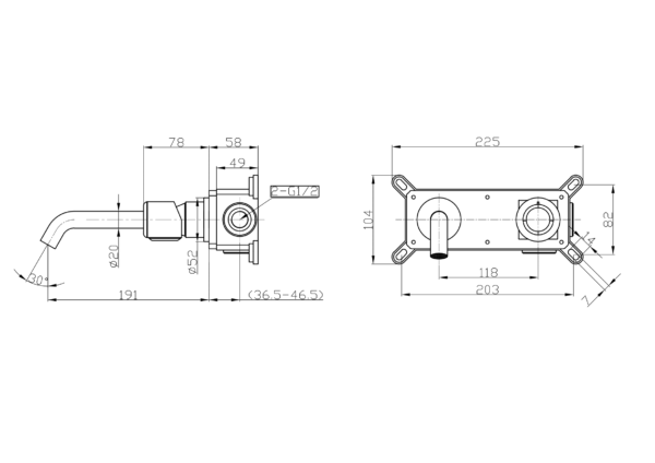 Laveo  PRETTO  bateria umywalkowa BAO 722P