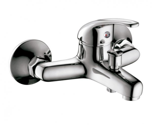 AQG Bateria wannowa Base Chrom z zestawem natryskowym SET G z reduktorem przepływu 01BAS418CR