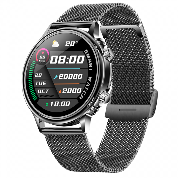 Smartwatch męski Farrot CF81 kroki puls ciśnienie bransoleta czarna
