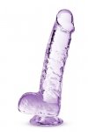 NATURALLY YOURS  6 CRYSTALLINE DILDO  AMETHYST