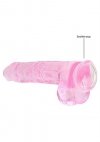9 / 23 cm Realistic Dildo With Balls - Pink