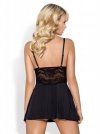 Bielizna-810-BAB-1 babydoll i stringi czarna  S/M