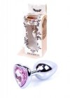 Plug-Jewellery Silver  Heart PLUG- Rose