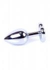 Plug-Jewellery Silver  Heart PLUG- Clear